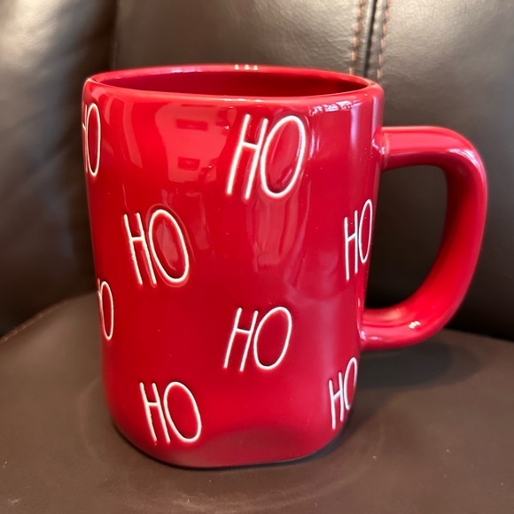 Rae Dunn HO HO HO Christmas Red and White Ceramic Mug BRAND NEW!! - Picture 1 of 3